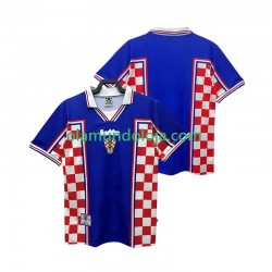 Camisola Croácia Retro Homem Equipamento Segundo 1998 Manga Curta